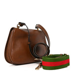 Roxy Calfskin Web Medium Blondie Shoulder Flap Bag Cuir