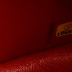 Lambskin Quilted Jumbo Double Flap Red