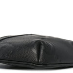 Piuma Calfskin Jumbo GG Embossed Small Belt Bag Black