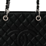 Caviar Quilted Grand Shopping Tote GST Black