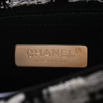 Tweed Quilted Large Chanel 19 Flap Black Ecru White