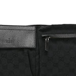 GG Monogram Double Pocket Belt Bag Black