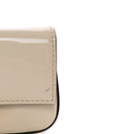 Vitello Vernice Mou Nano Baguette Belt Charm Latte