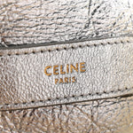 Metallic Lambskin Shearling Medium Phantom Cabas Reversible Tote Natural Silver