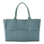 Nappa Maxi Intrecciato Medium Arco Tote Linoleum