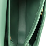 Lambskin Quilted Small Trendy CC Flap Dual Handle Bag Light Green