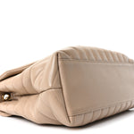 Calfskin Y Quilted Monogram Medium Loulou Chain Satchel Dark Beige