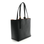 Grained Calfskin Mini Himmel Shopper Tote Black