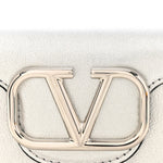 Laminated Calfskin Vlogo Micro Loco Shoulder Bag Silver