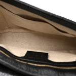 Pebbled Calfskin Medium Soho Flap Crossbody Black