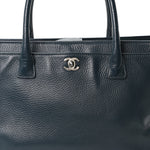 Calfskin Cerf Executive Shopper Tote Blue