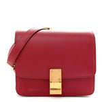 Box Calfskin Small Classic Box Flap Bag Red
