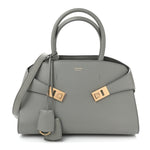 Calfskin Small Hug Bag Ash Grey