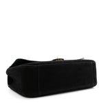 Suede Calfskin Small Souplissimo Maxi Flap Black