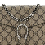 GG Supreme Monogram Mini Dionysus Chain Wallet Beige Taupe