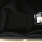 Tweed Quilted Kiss Lock Clutch Black
