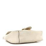 Calfskin Matelasse Small GG Marmont Shoulder Bag White