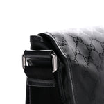 Imprime Monogram Medium Double Buckle Flap Messenger Bag Black