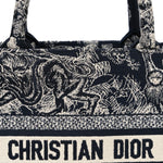 Canvas Embroidered Small Dioriviera Toile De Jouy Book Tote Blue