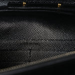 Grain De Poudre Matelasse Chevron Monogram Chain Wallet Black