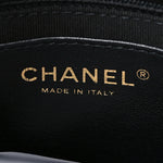 Lambskin Quilted Enamel CC Chain Frame Flap Black