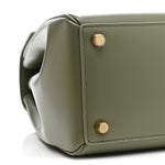 Satinated Calfskin Medium 16 Top Handle Bag Sage