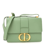 Smooth Calfskin 30 Montaigne Flap Bag Mint Green