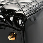 Patent Cannage Large Lady Dior Black