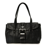 Calf Pocket Shoulder Bag Black
