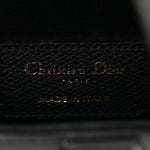 Grained Calfskin Mini Saddle Bag Black