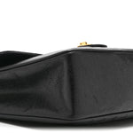 Caviar Vertical Quilted Jumbo Single Flap Black