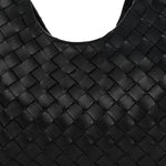 Nappa Intrecciato Small Campana Shoulder Bag Black
