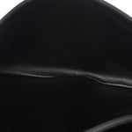 Roxy Calfskin Web Medium Blondie Top Handle Shoulder Flap Bag Black