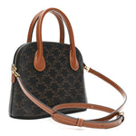 Canvas Calfskin Triomphe Teen Honorine Bag Tan