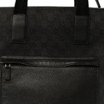 Denim Monogram Tote Bag Black