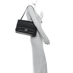 Caviar Maxi Single Flap Black