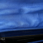 Metallic Calfskin Y Quilted Monogram Toy Loulou Crossbody Bag Blue Royal