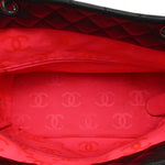 Calfskin Quilted Large Cambon Tote Black