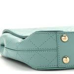 Calfskin Stitched Small Covered CC Flap Bag Green