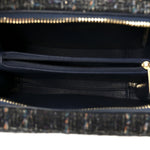Tweed Snakeskin Quilted Medium CC Filigree Vanity Case Dark Navy