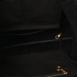 Lambskin Shearling Medium Deauville Tote Dark Brown