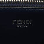 Cuoio Romano Vitello Cover Glazed Fabric Bi-Color FF 1974 Mini Peekaboo I SEE U Satchel Blue Dark Brown Tobacco Moro