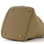 Taurillon Clemence Picotin Lock 22 MM Beige Marfa