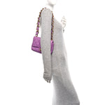Lambskin Quilted Small CC Funky Town Flap Purple