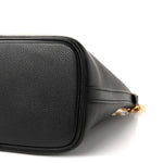 Calfskin Lock and Walk Bucket Black