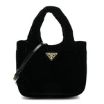 Padded Velvet Mini Bag Black