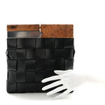 Nappa Intrecciato The Snap Clutch Black