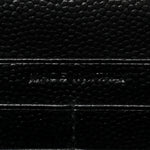 Grain De Poudre Matelasse Chevron Monogram Chain Wallet  Black