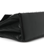 Calfskin Diagonal Quilted Jackhammer 24 Shoulder Bag Black