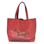 Veau Sikkim Horse Print Double Sens 36 Reversible Tote